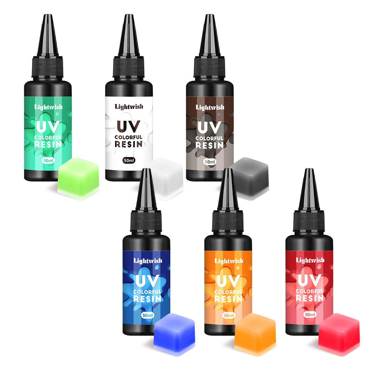 14 Colors, Colored UV-LED Resin, Each 25g, 13 Colors 1 Clear Handcrafter  Resin, Stir/mix Well, Uv-led Hard Type Resin, Cure 1-2 Minutes 