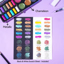 Watercolor Paint Set,18 Colors Glitter Watercolor Paint(12 Metallic Colors and 6 Chameleon Colors)