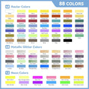 Watercolor Paint Set -88 Colors Water colors Paint Set(48 regular colors, 28 metallic colors and 12 fluorescent colors)