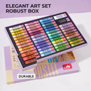 LIGHTWISH Oil Pastels for Artists - 50 Square Include 2 Large Black White Oil Pastel Set (Macaron)