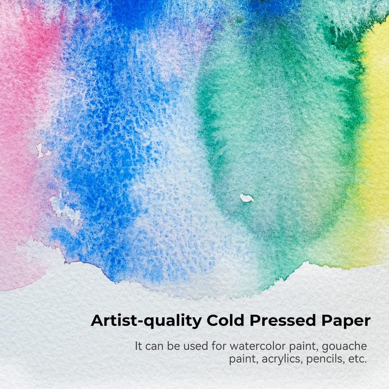 Paul Rubens Artist Quality Watercolor Paper,Acid-Free Cold Pressed 7.87'' x 5.43'', 100% Cotton 300gsm 20 Sheets