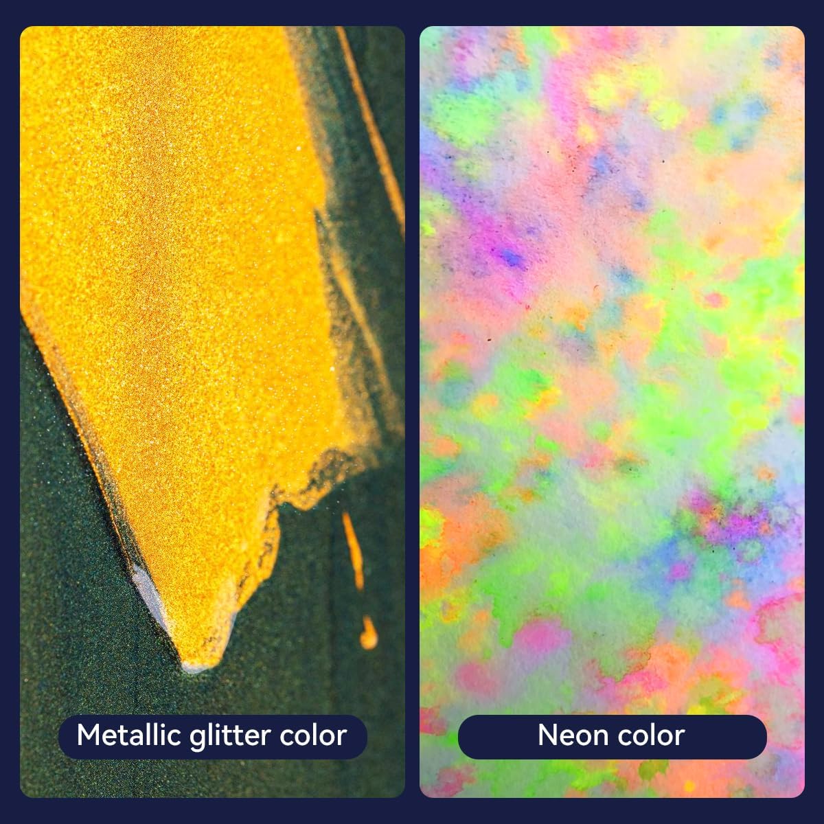 Aquarellfarben-Set – 88 Farben (48 normale Farben, 28 Metallicfarben und 12 fluoreszierende Farben) 
