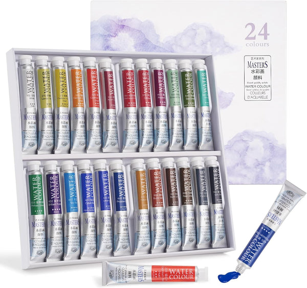 LIGHTWISH Marie’s Masters 24-color Professional Watercolor Paint Tube Set