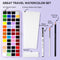 MeiLiang Watercolor Paint Set 52 Colors in Half Pans with accessories (Purple box)