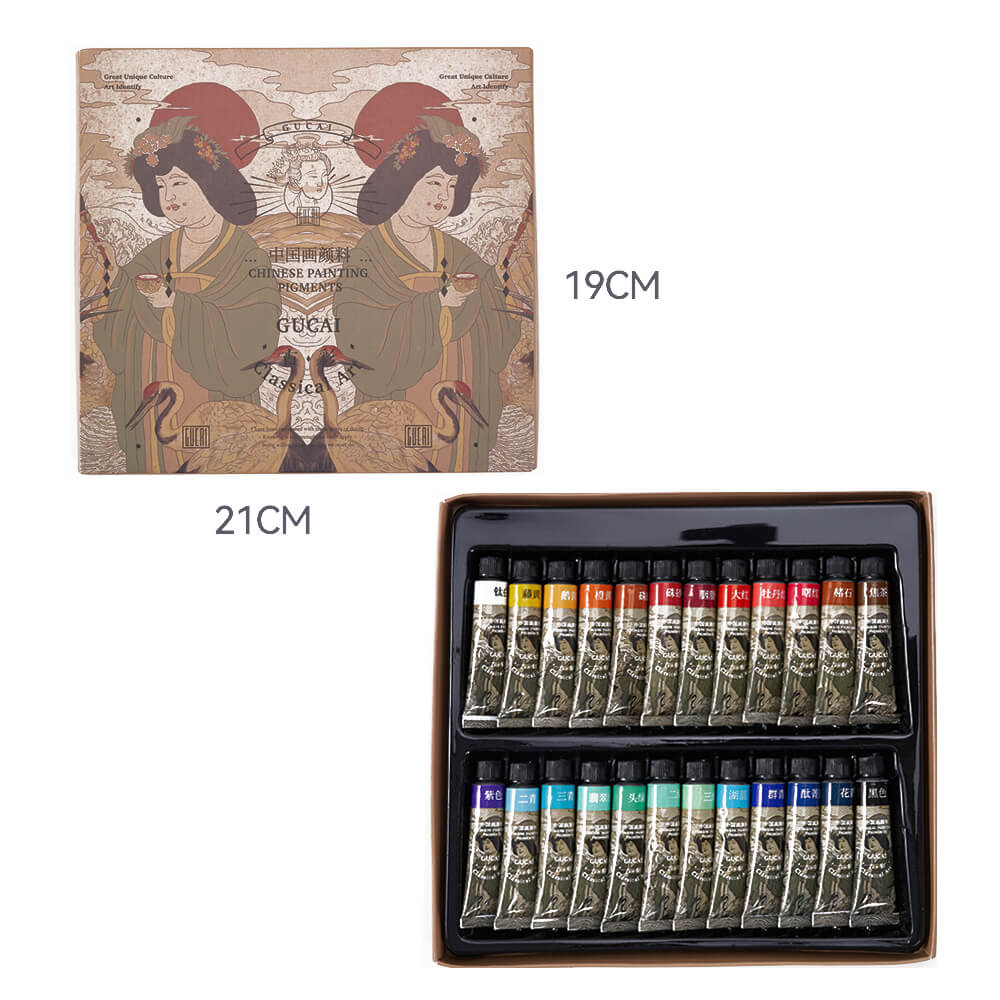 Paul Rubens Watercolor Paint Set, 24 GUCAI Vibrant Colors Watercolor Paint Tubes