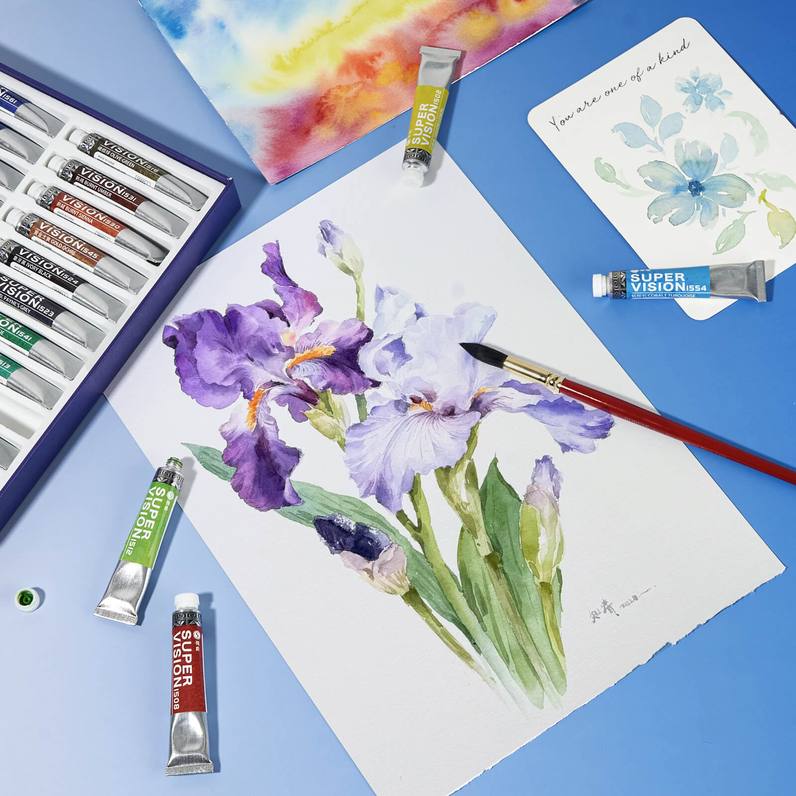 Coffret de peinture aquarelle Super Vision Master Artist Grade, tubes de peinture aquarelle de 8 ml