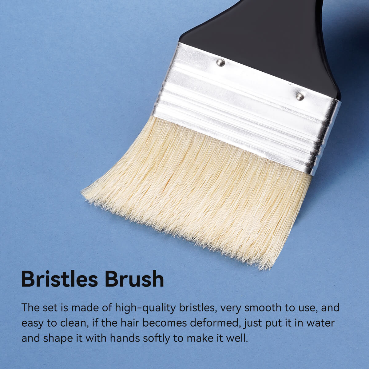 Lightwish Set of 7 Flat Paint Bristles Brushes