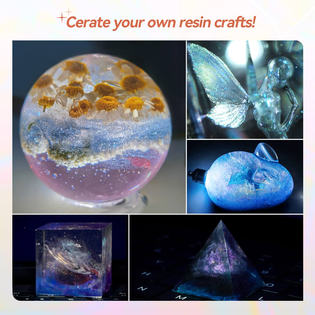 Lightwish Epoxy Resin Pigment 5 Starry Sky Colors, Dye Liquid for Resin Coloring