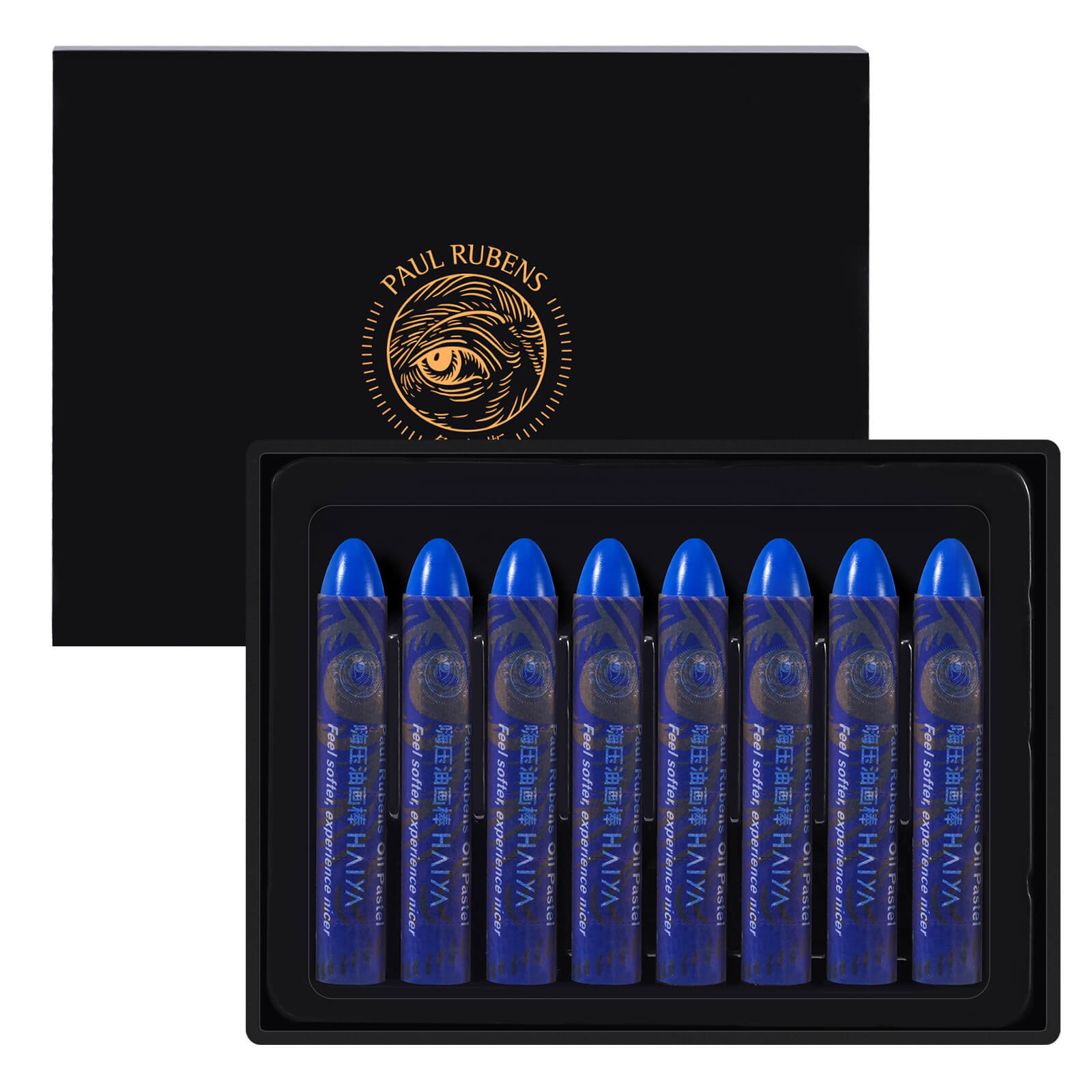 Coffret de 8 pastels à l'huile HAIYA de Paul Rubens - Bleu indien