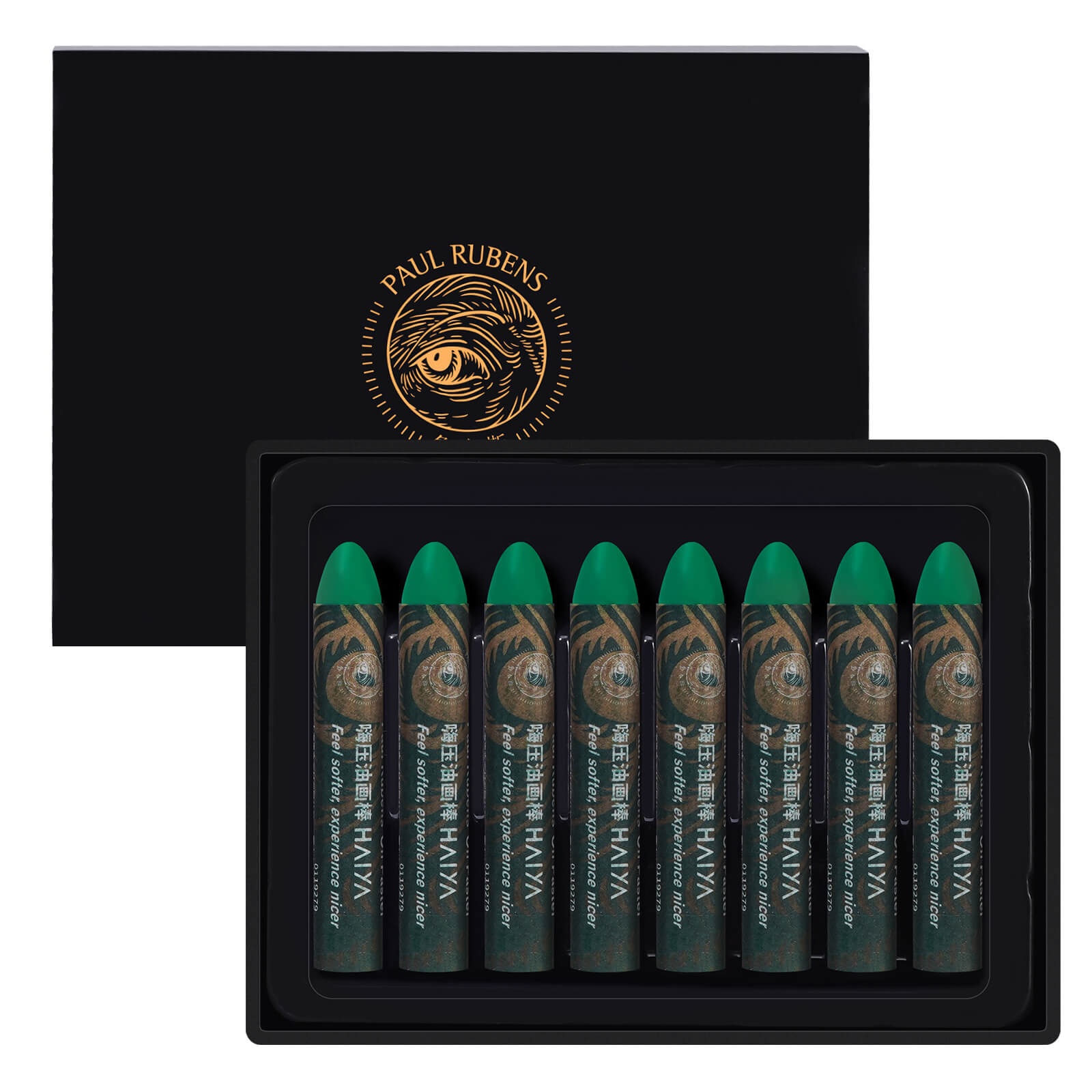 Coffret de 8 pastels à l'huile HAIYA de Paul Rubens - Vert moyen