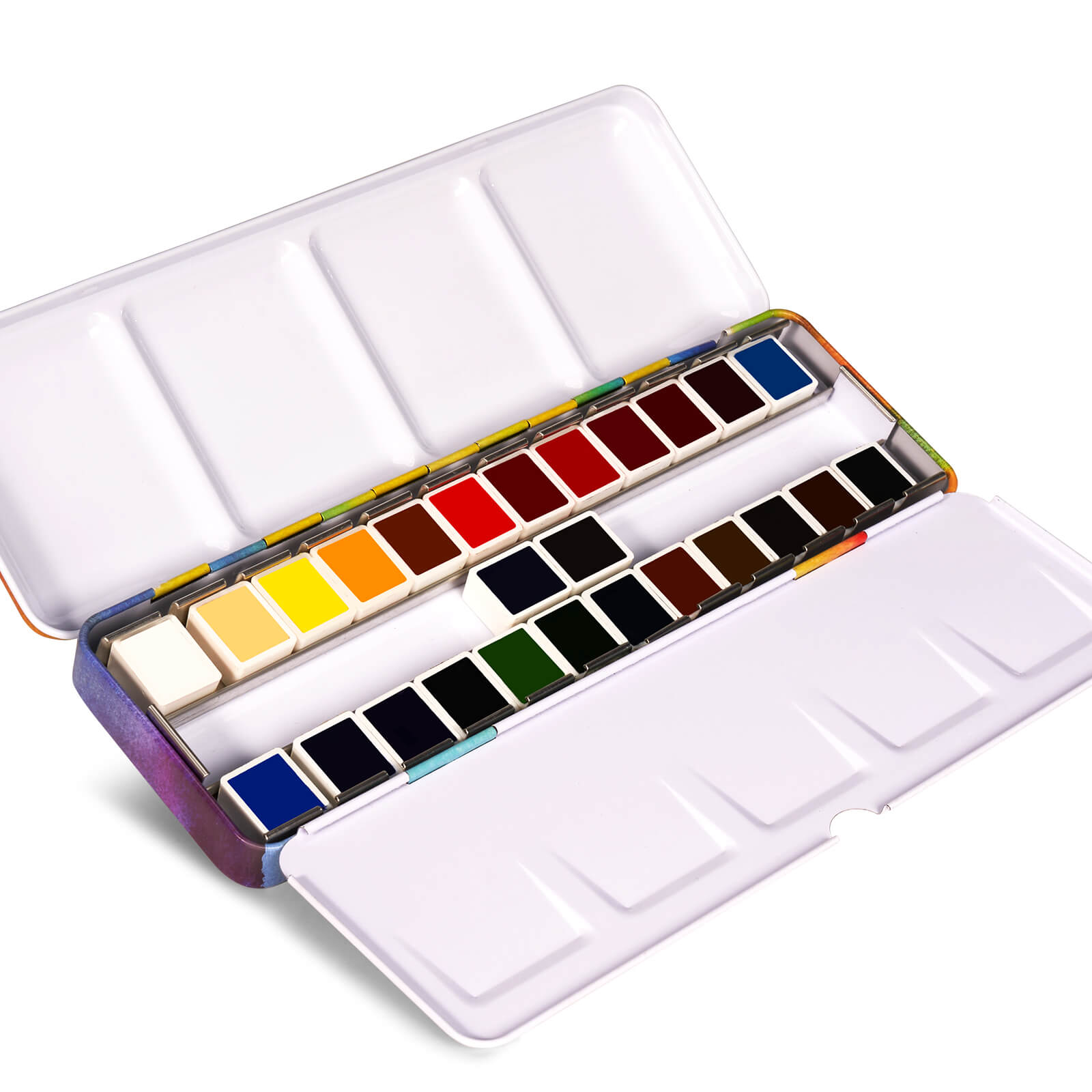 Paul Rubens Watercolor Paint Set, 24 Colors Solid Watercolor Paint Portable