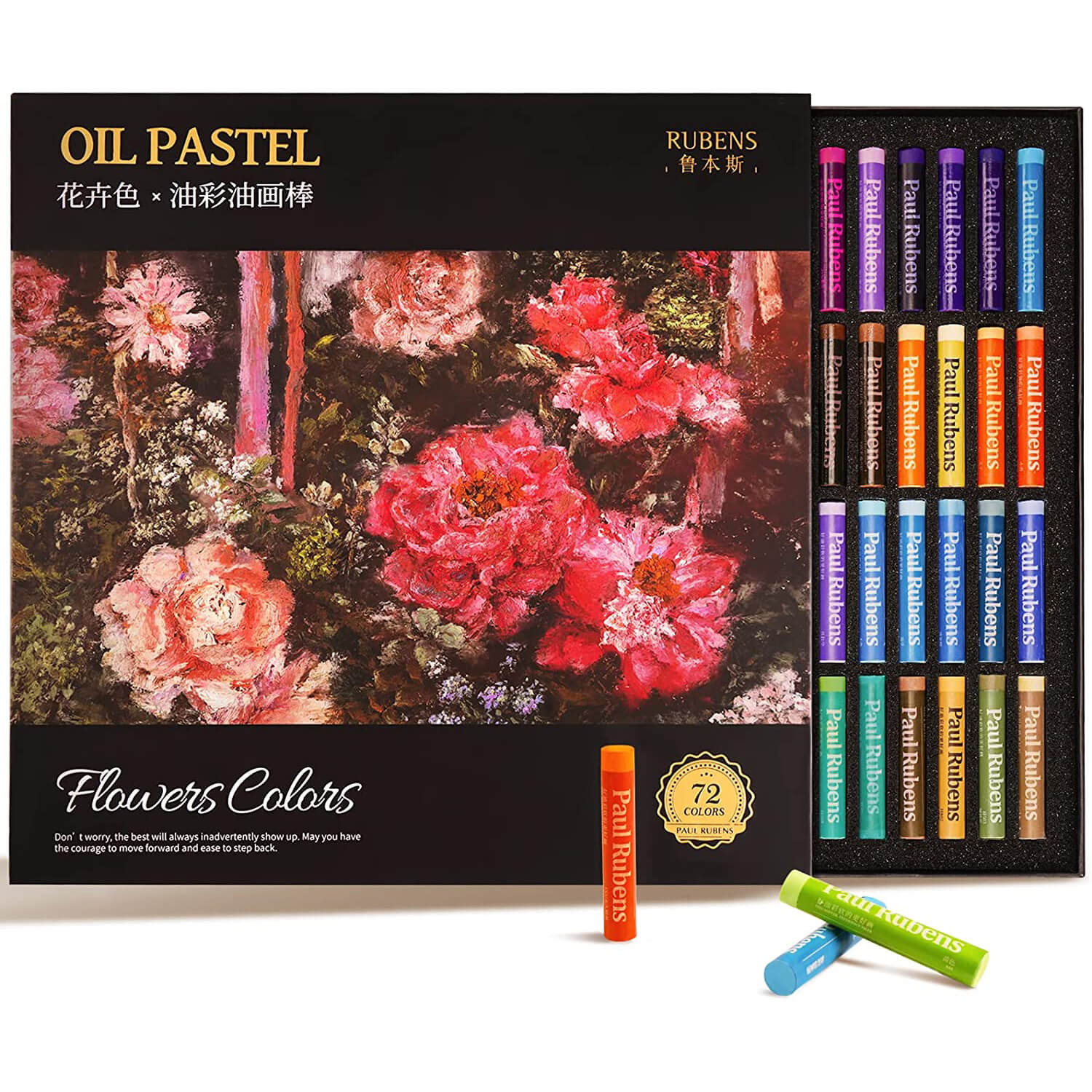Paul Rubens 72 couleurs florales ensemble de pastels à l'huile d'artiste 