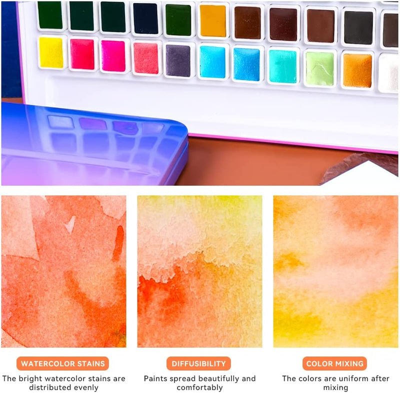 Montico Acrylic Paint Set - 24 Colors , Professional Painting Set