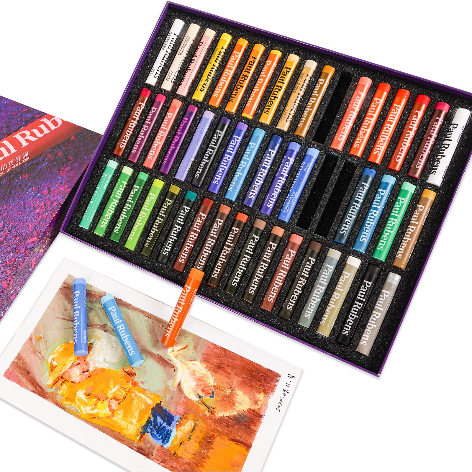 DAUZ Oil Pastel Kit, Paraffin 72 Colors Drawing Pastels for Beginners for  Portraits