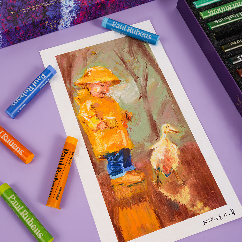 Paul Rubens Pastels à l'huile, 50 couleurs pastels à l'huile doux, vibrants et crémeux, adaptés aux artistes, débutants, étudiants, enfants, peinture artistique, dessin