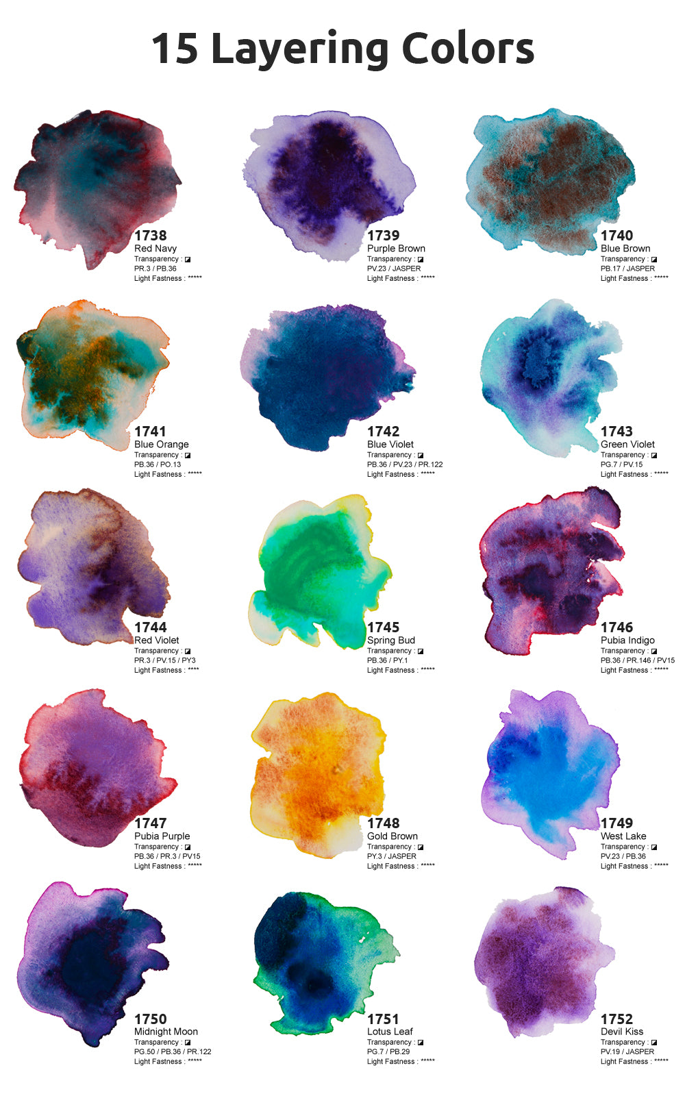 Super Vision Aquarellfarben-Set, verschiedene Farbschichten, attraktives Kunst-Aquarell-Set, 3 Schichtfarben, 15 ml x 3 Tuben (Set A) 